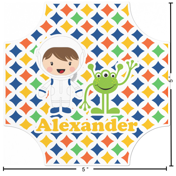 Boy's Space & Geometric Print Custom Shape Iron On Patches - L - APPROVAL