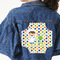 Boy's Space & Geometric Print Twill Iron On Patch - Custom Shape - 3XL (Personalized)