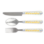 Boy's Space & Geometric Print Cutlery Set (Personalized)