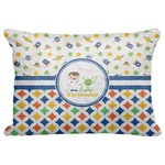 Boy's Space & Geometric Print Decorative Baby Pillowcase - 16"x12" (Personalized)