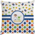 Boy's Space & Geometric Print Decorative Pillow Case (Personalized)