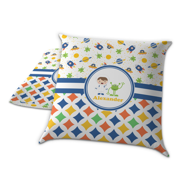 Boy's Space & Geometric Print Decorative Pillow Case - TWO