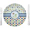 Boy's Space & Geometric Print Glass Lunch / Dinner Plate 10" (Personalized)
