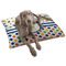 Boy's Space & Geometric Print Dog Bed - Large LIFESTYLE