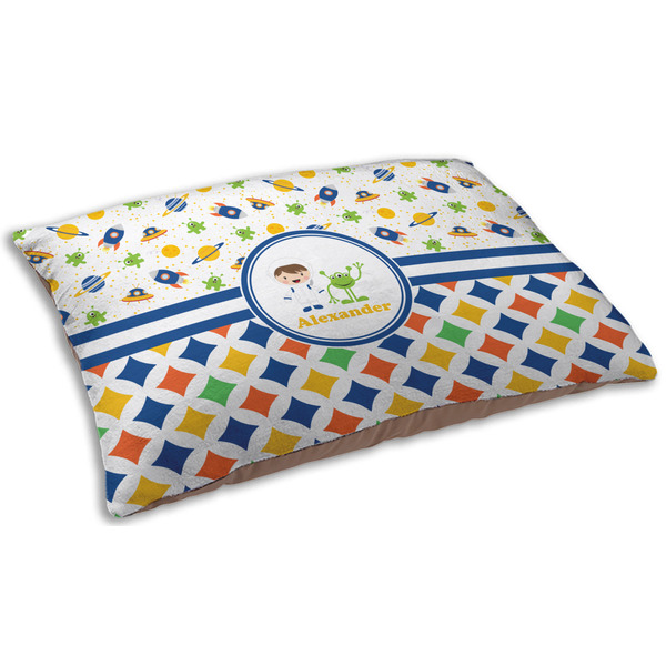 Boy's Space & Geometric Print Dog Beds - SMALL