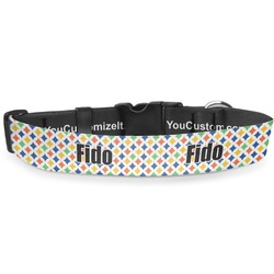 Boy's Space & Geometric Print Deluxe Dog Collar (Personalized)