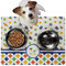 Boy's Space & Geometric Print Dog Food Mat - Medium LIFESTYLE