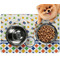 Boy's Space & Geometric Print Dog Food Mat - Small w/ Name or Text