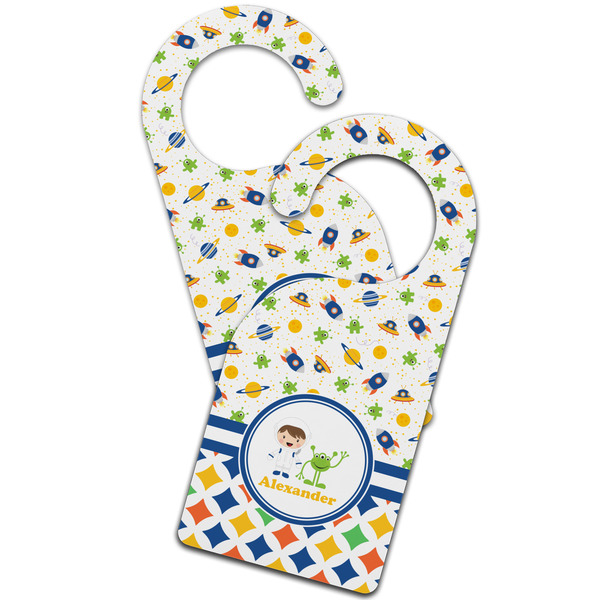 Boy's Space & Geometric Print Door Hanger - MAIN
