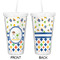 Boy's Space & Geometric Print Double Wall Tumbler with Straw - Approval