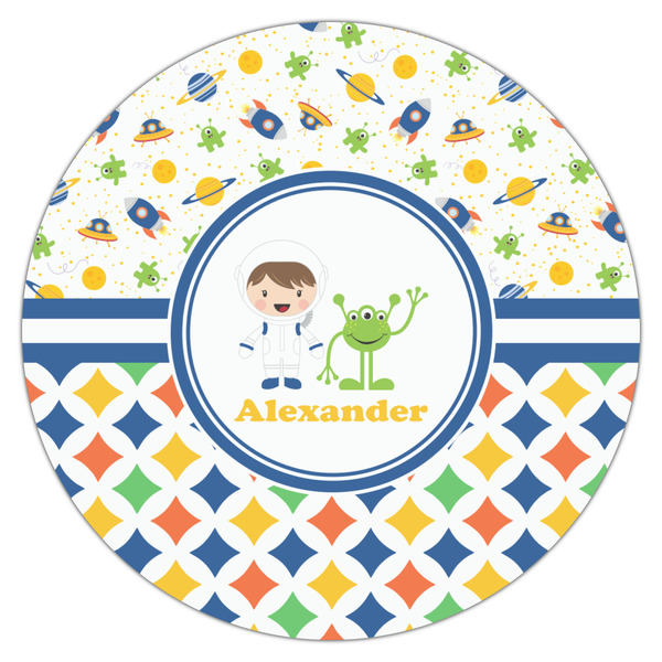 Boy's Space & Geometric Print Drink Topper - Large - Single