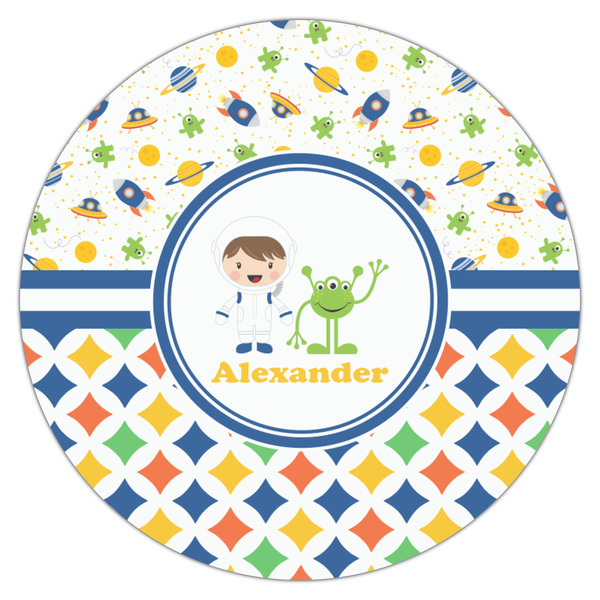 Boy's Space & Geometric Print Drink Topper - Medium - Single