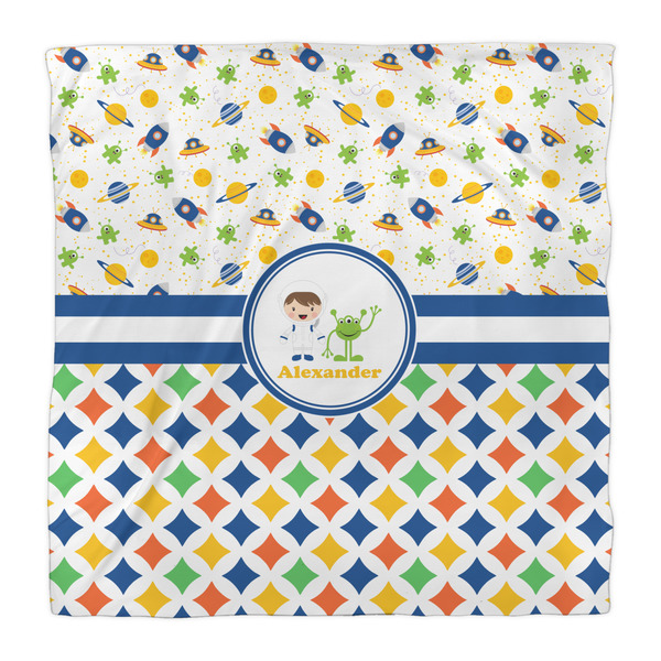 Boy's Space & Geometric Print Duvet Cover - Queen - Front