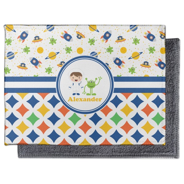Boy's Space & Geometric Print Electronic Screen Wipe - Flat