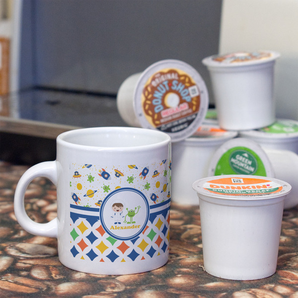 Boy's Space & Geometric Print Espresso Cup - Single Lifestyle