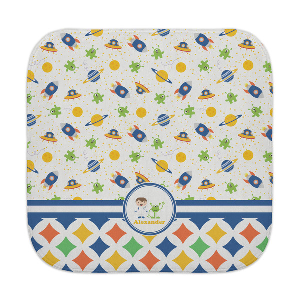 Custom Boy's Space & Geometric Print Face Towel (Personalized)