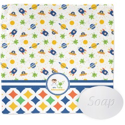Boy's Space & Geometric Print Washcloth (Personalized)