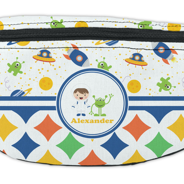Boy's Space & Geometric Print Fanny Pack - Closeup