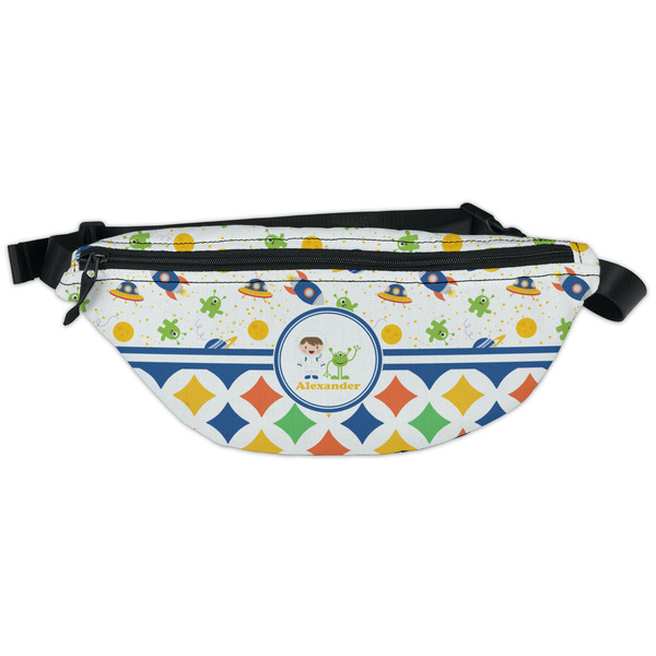 Custom Boy's Space & Geometric Print Fanny Pack - Classic Style (Personalized)