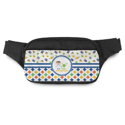Boy's Space & Geometric Print Fanny Pack - Modern Style (Personalized)