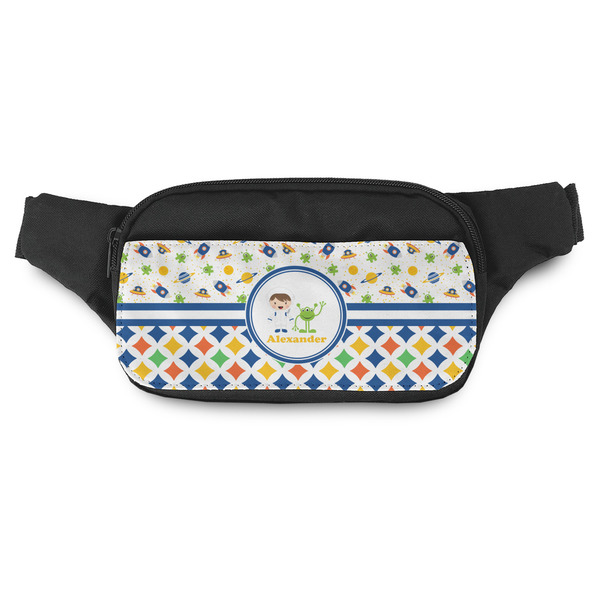 Custom Boy's Space & Geometric Print Fanny Pack - Modern Style (Personalized)