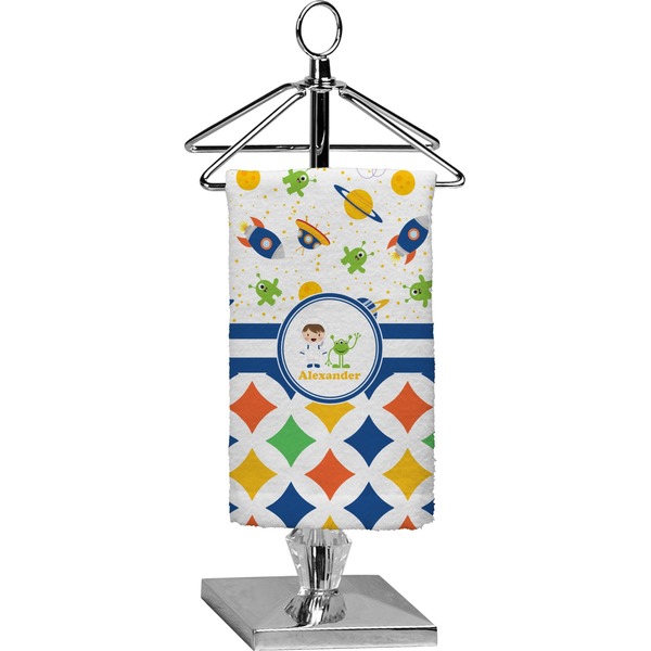 Custom Boy's Space & Geometric Print Finger Tip Towel - Full Print (Personalized)