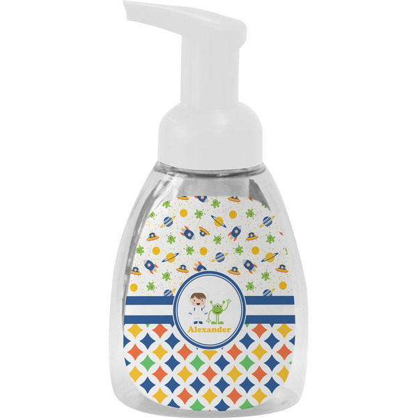 Custom Boy's Space & Geometric Print Foam Soap Bottle (Personalized)