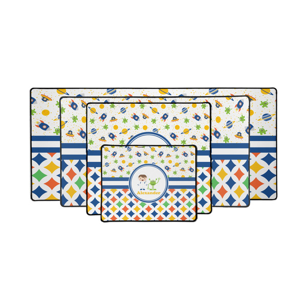 Boy's Space & Geometric Print Gaming Mats - PARENT/MAIN
