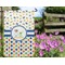 Boy's Space & Geometric Print Garden Flag - Outside In Flowers