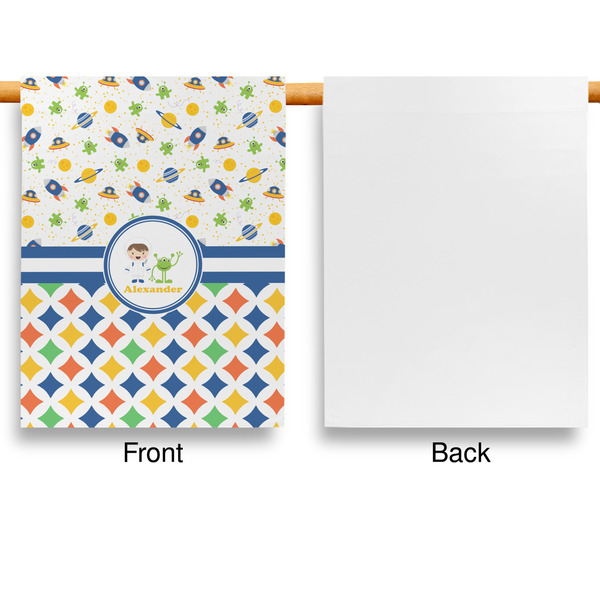 Boy's Space & Geometric Print Garden Flags - Large - Single Sided - APPROVAL