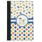 Boy's Space & Geometric Print Genuine Leather Passport Cover (Personalized)