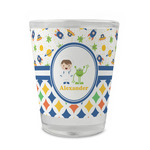 Boy's Space & Geometric Print Glass Shot Glass - 1.5 oz - Set of 4 (Personalized)