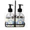 Boy's Space & Geometric Print Glass Soap & Lotion Bottles (Personalized)