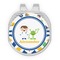 Boy's Space & Geometric Print Golf Ball Marker - Hat Clip - Silver