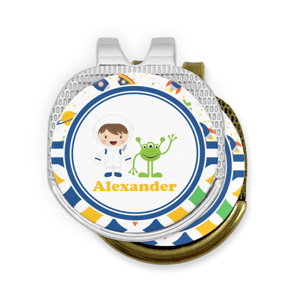 Boy's Space & Geometric Print Golf Ball Marker Hat Clip - PARENT/MAIN