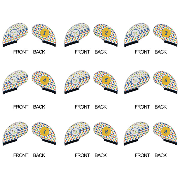 Boy's Space & Geometric Print Golf Club Covers - APPROVAL (set of 9)