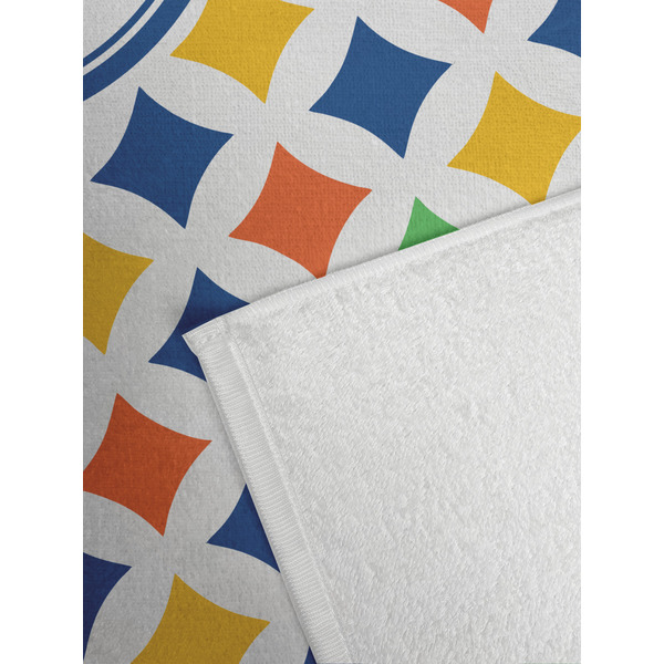 Boy's Space & Geometric Print Golf Towel - Detail