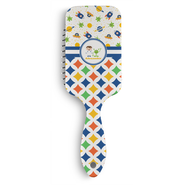Custom Boy's Space & Geometric Print Hair Brushes (Personalized)