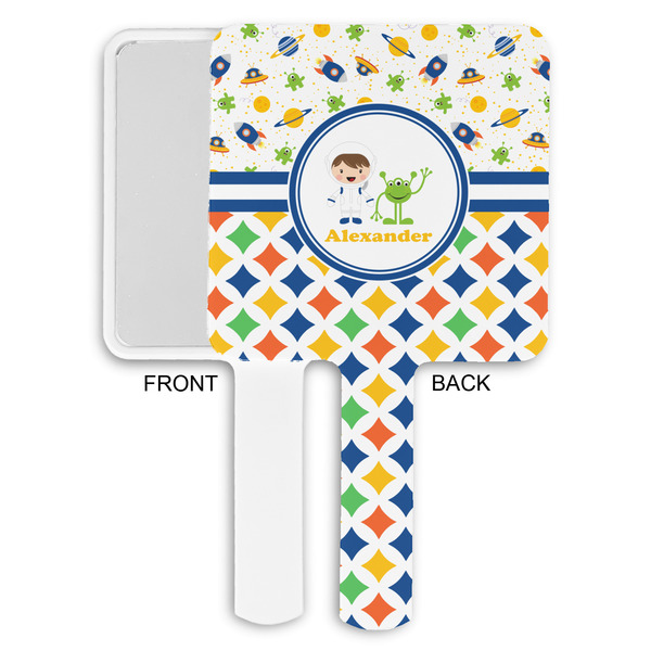Boy's Space & Geometric Print Hand Mirrors - Approval