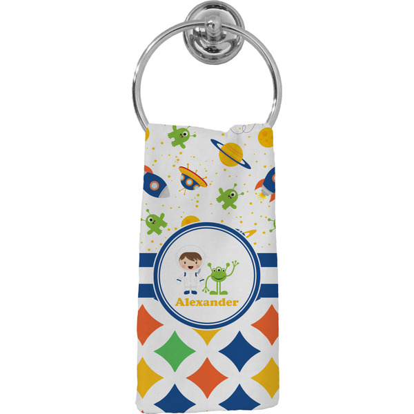 Custom Boy's Space & Geometric Print Hand Towel - Full Print (Personalized)