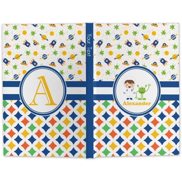 Boy's Space & Geometric Print Hard Cover Journal - Apvl