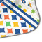 Boy's Space & Geometric Print Hooded Baby Towel- Detail Corner