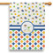 Boy's Space & Geometric Print 28" House Flag - Single Sided (Personalized)