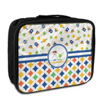Boy's Space & Geometric Print Insulated Lunch Bag (Personalized)