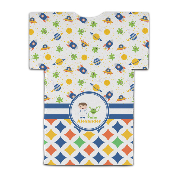 Boy's Space & Geometric Print Jersey Bottle Cooler - BACK (flat)