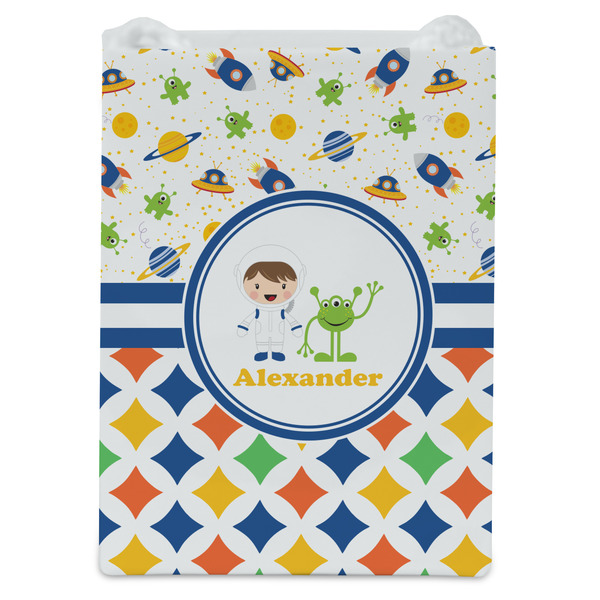 Boy's Space & Geometric Print Jewelry Gift Bag - Gloss - Front