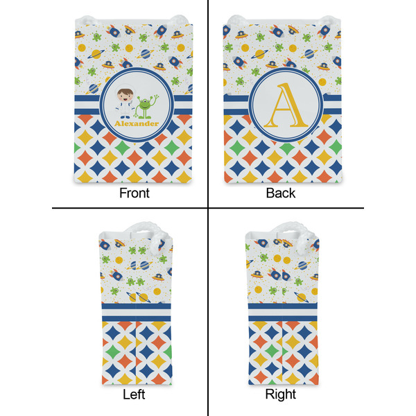 Boy's Space & Geometric Print Jewelry Gift Bag - Matte - Approval
