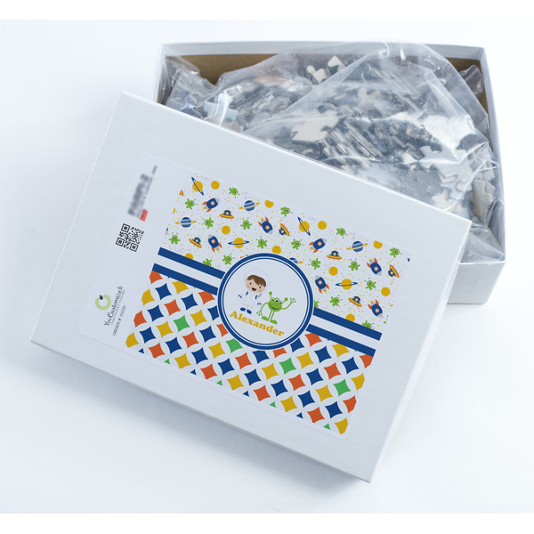 Boy's Space & Geometric Print Jigsaw Puzzle 500 Piece - Box