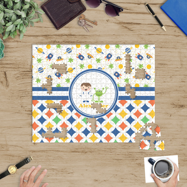 Boy's Space & Geometric Print Jigsaw Puzzle 500 Piece - In Context