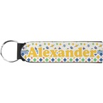 Boy's Space & Geometric Print Neoprene Keychain Fob (Personalized)